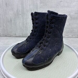 Vintage Biltrite Combat Boots Mens 9 Wool Leather Air Force Jump Boots Lace